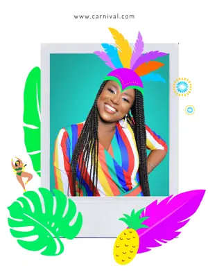 A Picture Of A Woman With A Pineapple On Her Head Carnival Template