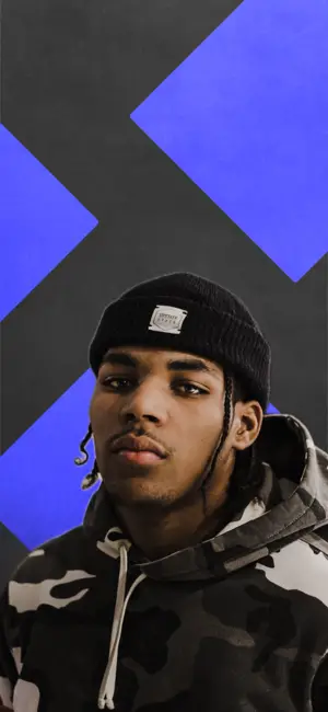 Contact cover dark graphic profile portrait template