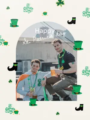 green minimalist happy st Patrick’s day instagram post