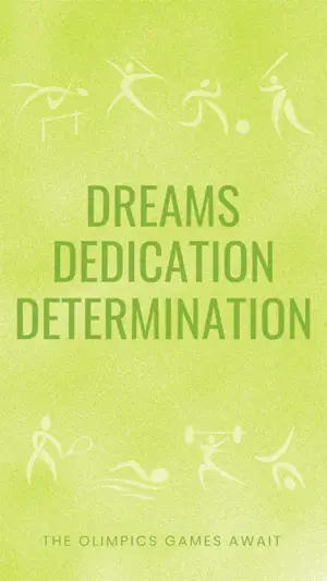green risograph background Olympics games 2024 instagram story template 